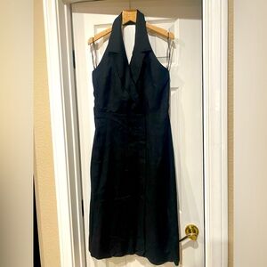 Ann Taylor Linen Tuxedo Halter Sz6 Aline Dress